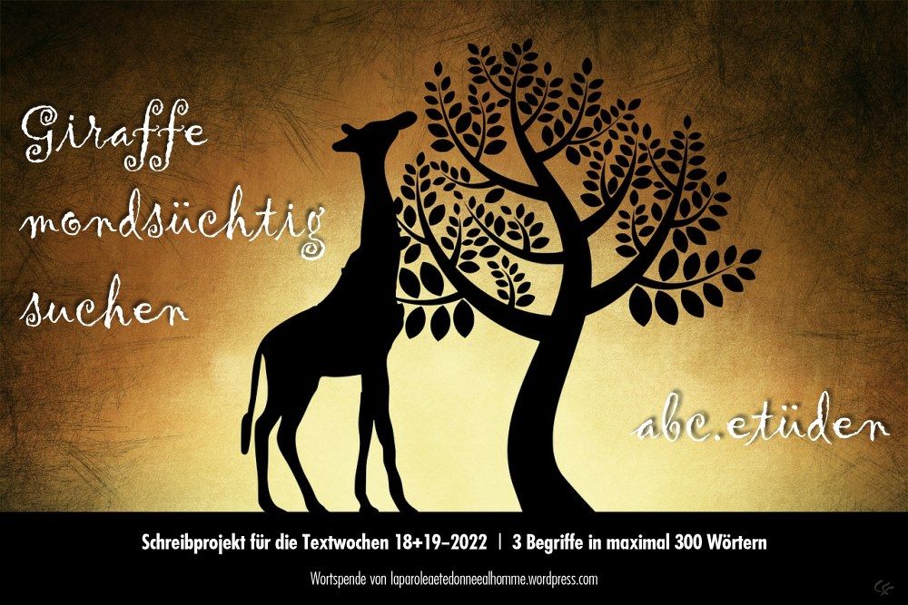 Silhouette von Giraffe und Baum