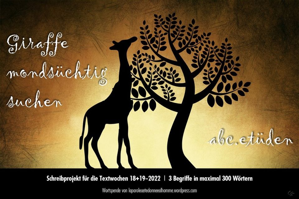 Silhouette von Giraffe und Baum 